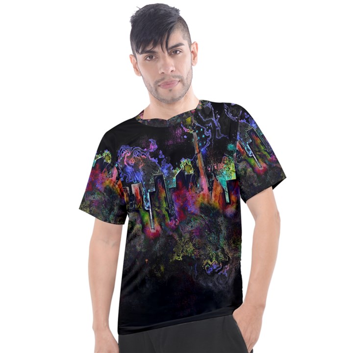 Grunge Paint Splatter Splash Ink Men s Sport Top