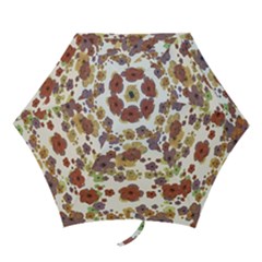 Multicolored Floral Collage Print Mini Folding Umbrellas