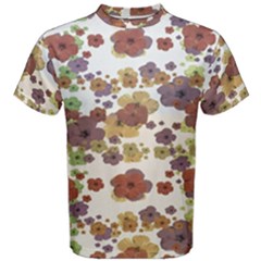 Multicolored Floral Collage Print Men s Cotton Tee