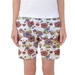 Multicolored Floral Collage Print Women s Basketball Shorts by dflcprintsclothing