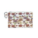 Multicolored Floral Collage Print Canvas Cosmetic Bag (Small) View1