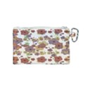 Multicolored Floral Collage Print Canvas Cosmetic Bag (Small) View2