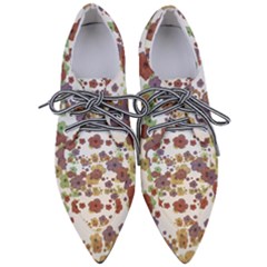 Multicolored Floral Collage Print Women s Pointed Oxford Shoes by dflcprintsclothing