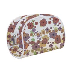 Multicolored Floral Collage Print Makeup Case (small)