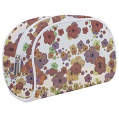 Multicolored Floral Collage Print Makeup Case (medium)