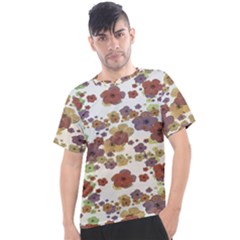 Multicolored Floral Collage Print Men s Sport Top