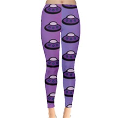 Ufo Alien Pattern Leggings  by Wegoenart