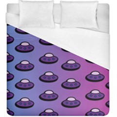 Ufo Alien Pattern Duvet Cover (king Size) by Wegoenart