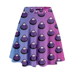 Ufo Alien Pattern High Waist Skirt by Wegoenart