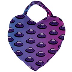 Ufo Alien Pattern Giant Heart Shaped Tote