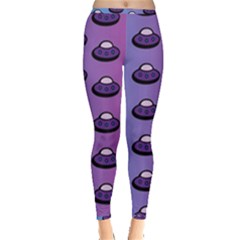 Ufo Alien Pattern Inside Out Leggings by Wegoenart