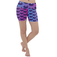 Ufo Alien Pattern Lightweight Velour Yoga Shorts by Wegoenart