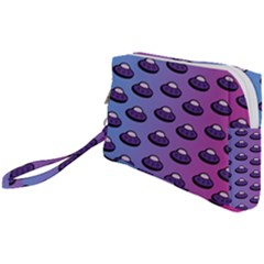 Ufo Alien Pattern Wristlet Pouch Bag (small)