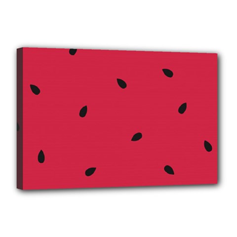 Minimalist Summer Watermelon Wallpaper Canvas 18  X 12  (stretched) by Nexatart