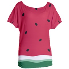 Minimalist Summer Watermelon Wallpaper Women s Oversized Tee by Nexatart