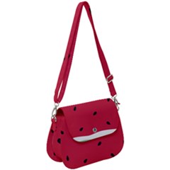 Minimalist Summer Watermelon Wallpaper Saddle Handbag