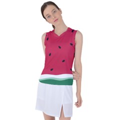 Minimalist Summer Watermelon Wallpaper Women s Sleeveless Sports Top