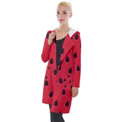 Seamless Watermelon Surface Texture Hooded Pocket Cardigan by Nexatart