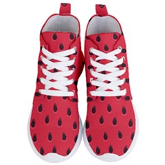 Seamless Watermelon Surface Texture Women s Lightweight High Top Sneakers by Nexatart