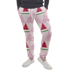 Seamless Pattern Watermelon Slices Geometric Style Men s Jogger Sweatpants by Nexatart