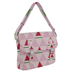 Seamless Pattern Watermelon Slices Geometric Style Buckle Messenger Bag