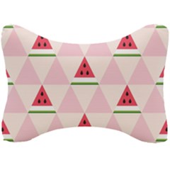 Seamless Pattern Watermelon Slices Geometric Style Seat Head Rest Cushion by Nexatart