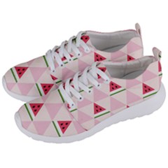 Seamless Pattern Watermelon Slices Geometric Style Men s Lightweight Sports Shoes by Nexatart