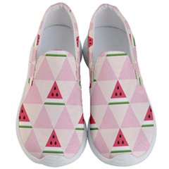 Seamless Pattern Watermelon Slices Geometric Style Men s Lightweight Slip Ons by Nexatart