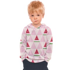 Seamless Pattern Watermelon Slices Geometric Style Kids  Overhead Hoodie