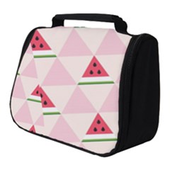 Seamless Pattern Watermelon Slices Geometric Style Full Print Travel Pouch (small) by Nexatart