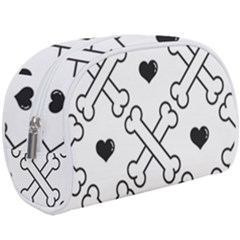 Dog Bone Seamless Pattern Heart Valentine Makeup Case (large)