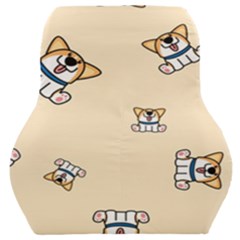 Cute Welsh Corgi Puppy Sitting Seamless Pattern Car Seat Back Cushion  by Nexatart