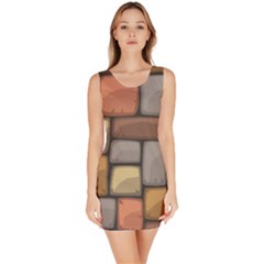 Colorful Brick Wall Texture Bodycon Dress by Nexatart