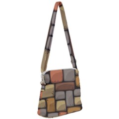 Colorful Brick Wall Texture Zipper Messenger Bag by Nexatart