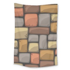 Colorful Brick Wall Texture Large Tapestry by Nexatart