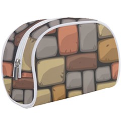 Colorful Brick Wall Texture Makeup Case (large)