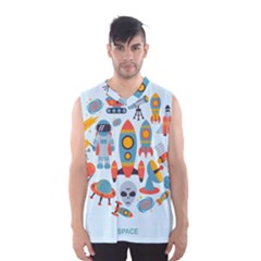 Space Elements Flat Men s Basketball Tank Top by Nexatart