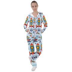 Space Elements Flat Women s Tracksuit by Nexatart