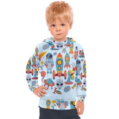 Space Elements Flat Kids  Hooded Pullover