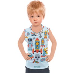 Space Elements Flat Kids  Sport Tank Top