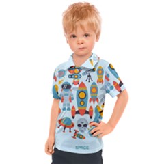 Space Elements Flat Kids  Polo Tee