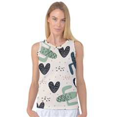 Cute Cactus Plants Seamless Pattern With Children Drawing Baby Kids Apparel Fashion Women s Basketball Tank Top by Nexatart