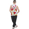 Cute Smiling Watermelon Seamless Pattern White Background Men s Sleeveless Hoodie View2