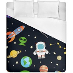 Space Astronomy Decorative Symbols Seamless Pattern Vector Illustration Duvet Cover (california King Size) by Nexatart