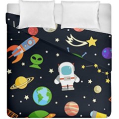 Space Astronomy Decorative Symbols Seamless Pattern Vector Illustration Duvet Cover Double Side (king Size) by Nexatart