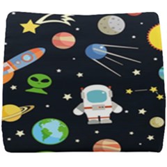 Space Astronomy Decorative Symbols Seamless Pattern Vector Illustration Seat Cushion by Nexatart