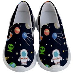 Space Astronomy Decorative Symbols Seamless Pattern Vector Illustration Kids Lightweight Slip Ons by Nexatart