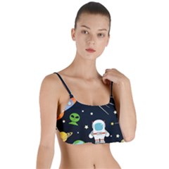 Space Astronomy Decorative Symbols Seamless Pattern Vector Illustration Layered Top Bikini Top 