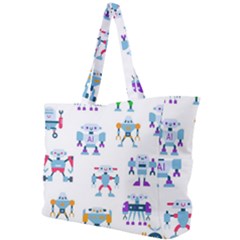 Cute Toy Robotsantennas Wires Seamless Pattern Simple Shoulder Bag by Nexatart