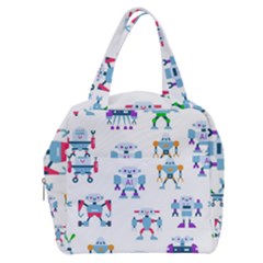 Cute Toy Robotsantennas Wires Seamless Pattern Boxy Hand Bag by Nexatart